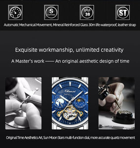 CHENXI 8872 <span class=keywords><strong>Montre</strong></span> <span class=keywords><strong>automatique</strong></span> pour homme en cuir véritable, cadran ajouré, étanche, lumineuse, mécanique, <span class=keywords><strong>montre</strong></span> sport pour homme - Product Image 5