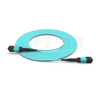 Cordon de brassage fibre optique MPO OM3 Multimode 8 fibres à faible perte LSZH/PVC UPC 5m 40G/100G 850/1300nm 3.0mm YOFC/CORNING 20dB perte de retour