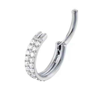 16G Clear Cubic zirconia Nariz Labio Anillo Conch Piercing Joyería Cartílago Daith Helix Tragus Rook Lobe Pendiente Nariz Anillo Aro - Product Image 2
