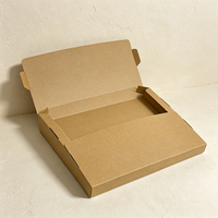 Vente en gros de boîtes postales plates en carton ondulé écologiques réutilisables, fabriquées à la main, sérigraphiées en quatre couleurs