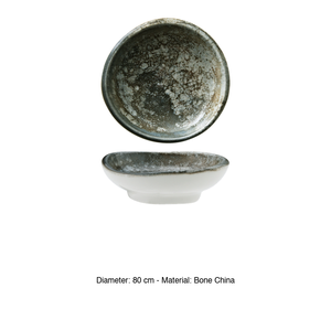 Bol rond Crater Ø 8 cm en porcelaine fine à impression numérique Gural - Product Image 3