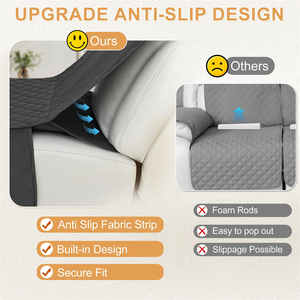 Áo phủ ghế <span class=keywords><strong>sofa</strong></span> màu xanh xám nhạt chống trơn trượt, tiết kiệm chi phí, dành cho ghế đơn, khu vực tiếp khách, chống đổ, bền, thân thiện với trẻ em - Product Image 5