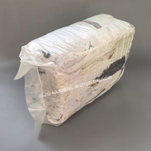 Trapos de limpieza de algodón blanco estampado de bajo contenido de pelusa, trapos de algodón reutilizados para limpieza - Product Image 1