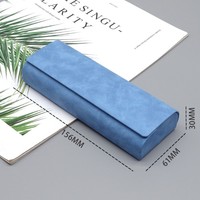 Étui rigide pour lunettes homme/femme en cuir PU, portable, anti-écrasement, pliable, pochette de rangement pour lunettes de soleil