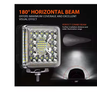 Exploradora Led Cuadrado Dual Flash Bicolor 77w Led Work Light pour camion tout-terrain