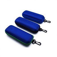 Étui à lunettes rigide en EVA et tissu Oxford, résistant à la pression, avec fermeture éclair, étui à lunettes de soleil, ensemble portable avec crochet, personnalisable avec logo, vente en gros usine