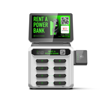 Chargeur de téléphone Distributeur automatique avec Pos Sharing Power Bank Cabinet Station de charge publicitaire avec Pos