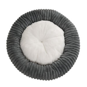 Cama antideslizante para mascotas de pelo de conejo clásico, nuevo diseño, lavable a máquina, cálido nido de invierno, pequeños y medianos Donut para gatos, perros - Product Image 5
