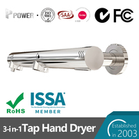 Distributeur de savon à Induction 3 en 1 en acier inoxydable 304, robinet de lavabo à capteur automatique sans contact avec robinet à Air sèche-mains