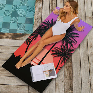 Albero di cocco e <span class=keywords><strong>tramonto</strong></span> stampa asciugamani da <span class=keywords><strong>spiaggia</strong></span> leggero in microfibra telo da bagno da <span class=keywords><strong>spiaggia</strong></span> ad asciugatura rapida per il nuoto yoga palestra regali da viaggio - Product Image 2
