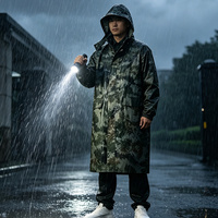 Imperméable robuste camouflage vert de haute qualité, réutilisable, en nylon, imperméable et portable pour adultes, pour la pêche