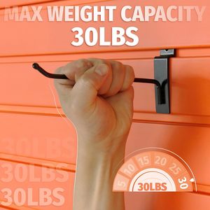 Ganchos Negros para Panel de Listones OEM de 4+6+8 Pulgadas, Estilo Industrial Metálico, Fácil Instalación en Pared - Product Image 3