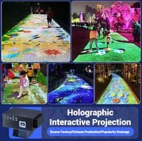 Projecteur de sol interactif 3D personnalisé dynamique immersif vague holographique jeu d'extérieur pour enfants aire de jeux jardins filaments