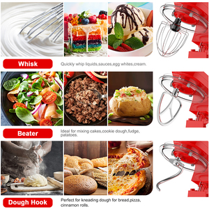 Máy trộn bột điện gia dụng cho máy đánh trứng, máy hỗ trợ nấu ăn, robot nhà bếp 1300W, máy trộn thực phẩm đứng, máy làm bánh - Product Image 3