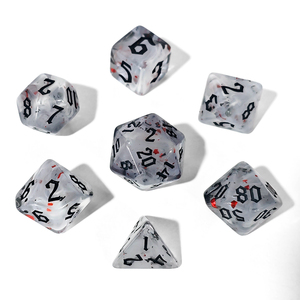 Jeu de dés à 7 pièces, dés polyédriques en os acrylique, 7 pièces/ensemble, dés à thème Knight's <span class=keywords><strong>Tale</strong></span>, dés en résine - Product Image 2