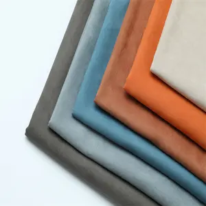 Недорогая обивочная ткань из искусственной замши, текстиль, 100% полиэфирная ткань, бархатная ткань для дивана