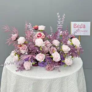 Beda arranjo de bolas de flores artificiais rosa personalizadas para festas e eventos, decoração de casamento, cenário de hortênsias, arranjo floral