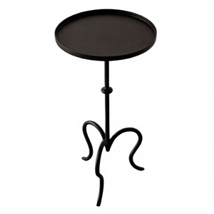 Vintage Industrial Design Metal Coffee <b>Table</b> for Living Room <b>Sofa</b> Furniture Side <b>Table</b> with Metal Base - Product Image 2