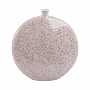 Vaso Decorativo Rotondo Contemporaneo in Ceramica Macchiettata, Vaso Scultoreo per Fiori, Decorazione per Soggiorno e Casa - Product Image 4