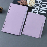 Vente en gros A7 A6 Frosted PP Cash Enveloppes 2 Poches Zipless Money Enveloppes Loose Leaf 6 Hole Cash Budget Enveloppe Diviseurs