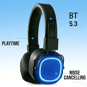 Auriculares Inalámbricos <span class=keywords><strong>para</strong></span> Discoteca Silenciosa de 20KHz con LED, Auriculares Supraaurales <span class=keywords><strong>para</strong></span> Fiestas, Conferencias, Plug & Play, Conjunto Expandible de Auriculares Múltiples - Product Image 3