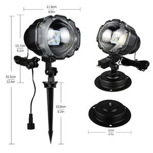 Luz Láser de Copos de Nieve Navideña de 4W, Proyector de Nieve Navideño, Lámpara de Proyección Láser de Nieve en Movimiento para Decoración de Fiestas de Año Nuevo - Product Image 6