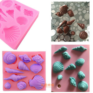 Ocean Theme Cake Mold Round Silicone Fondant Seashell Conch Scallop Decorations Baking Ornaments Themed Party Supplies - Product Image 5