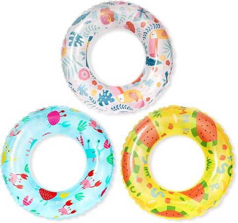Reusable Foldable Waterplay Family Inflatable Swim Ring Toy Float with Reinforced Seam Technology