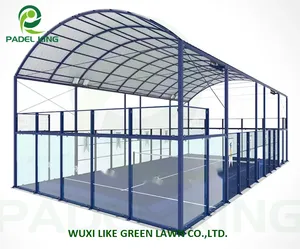 2024 Hot Sale Panoramic Padel Tennis Court And Waterproof Paddle Court Tent Together.