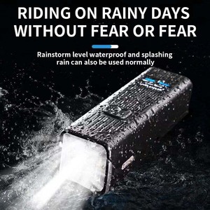 Faro per Bicicletta USB Ricaricabile con Clacson, Impermeabile IPX4, per <span class=keywords><strong>MTB</strong></span> e Ciclismo Outdoor, Luce Frontale ad Alta Intensità - Product Image 2