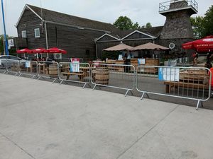 Afzettingshekken, menigtebeheersing, ijzeren gegalvaniseerde, extra sterke verkeersbarrières, festival, 1,8 meter, eenvoudig te monteren - Product Image 2