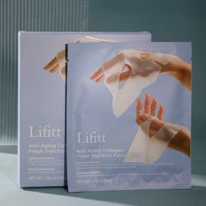 Masque facial en feuille de collagène <span class=keywords><strong>bio</strong></span> profond LIFITT Crystal Herbal, soin de la peau, 5 pièces/boîte, acide hyaluronique, masque de nuit - Product Image 2