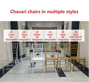 Chaise <span class=keywords><strong>de</strong></span> Mariage Chiavari Démontable en Gros Blanche et Or avec Métal Doré et Résine Style Tiffany pour Banquets d'Hôtel, Salles <span class=keywords><strong>de</strong></span> Réception et Soirées Événementielles - Product Image 5