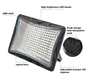 La plupart de lampe d'inondation solaire du capteur de mouvement de représentation LED 100W-1000W réverbère extérieur - Product Image 3