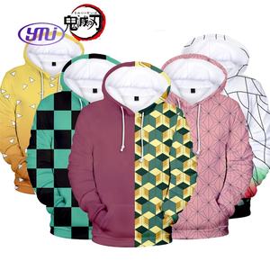 Tanjiro nezuko เสื้อฮู้ดพิมพ์ลายอนิเมะ66สไตล์เสื้อผ้าคอสเพลย์ถอดเสื้อมีฮู้ดฆ่าคน - Product Image 1