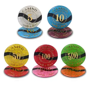 High Quality Wholesale Texas Hold'em High-Grade Poker Chips Crystal Round Square Acrylic Poker Chip Sets