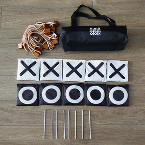 Lớn xo tic-tac-toe Bộ cờ vua trong nhà/ngoài trời thể thao vui vẻ giáo dục sớm hỗ trợ giảng dạy vật liệu gỗ cho cân bằng tay não - Product Image 4