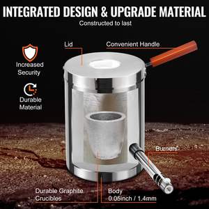 Fourneau de fusion en acier inoxydable 6 kg au propane 2700°F pour la fusion des métaux, kit de fourneau industriel - Product Image 6