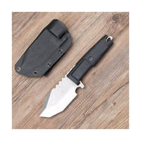 TL17LB Couteau de chasse Full Tang robuste de 6mm d'épaisseur Couteau de camping en acier inoxydable 420 Clip de taille Gaine Kydex