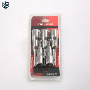 Sıcak toptan CRV malzeme 6.35 altıgen 13mm * 65mm * 5PC güçlü manyetik somun anahtarı takım