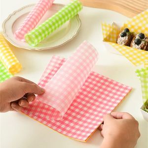 Personalized Customized Biodegradable Wax Coated Greaseproof <b>Paper</b> Light Color Checked <b>Burger</b> Bread Cake Cookie <b>Wrapping</b> <b>Paper</b> - Product Image 2