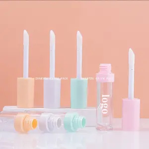 Kosmetik verpackung leer 9ml Zylinder weiß rosa Big Wand benutzer definierte Lip gloss Behälter Lip gloss Tube klare Lippen balsam Ölbehälter