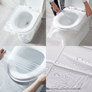 Vente en gros de couvre-siège de <span class=keywords><strong>toilette</strong></span> en plastique jetable imperméable et antidérapant protecteurs de siège de <span class=keywords><strong>toilette</strong></span> de voyage emballés individuellement - Product Image 5