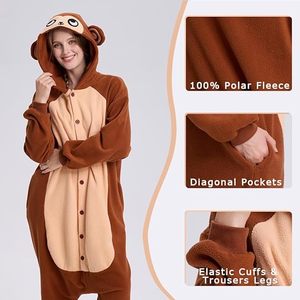 <span class=keywords><strong>Pijamas</strong></span> <span class=keywords><strong>de</strong></span> Forro Polar Térmico Suave <span class=keywords><strong>de</strong></span> Primera Calidad con Bordado <span class=keywords><strong>de</strong></span> <span class=keywords><strong>Animales</strong></span>, con Capucha Delantera, al por Mayor, Ropa <span class=keywords><strong>de</strong></span> Dormir para Parejas, Mujeres y Hombres - Product Image 2