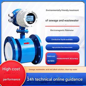 Alta precisão integrada Modbus medidor de vazão eletromagnético Intelligent Digital Display Liquid Flow Sensor Aço RS485 DN10-300 - Product Image 3