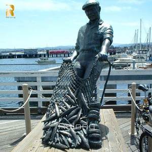 <span class=keywords><strong>Escultura</strong></span> <span class=keywords><strong>de</strong></span> Bronce <span class=keywords><strong>de</strong></span> <span class=keywords><strong>Pescador</strong></span> para Decoración <span class=keywords><strong>de</strong></span> Arte Exterior, Diseño Personalizado al por Mayor - Product Image 2