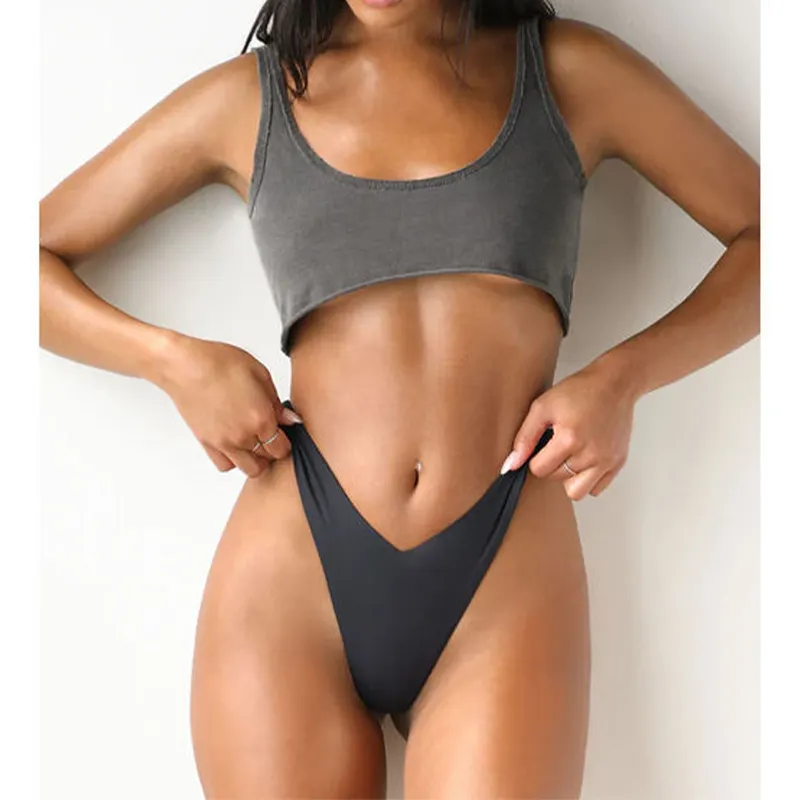 Custom Girls Bra Brief Sets High Quality Sports Ladies Sexy Fitness Crop Top and Briefs Set Underwear Set Women