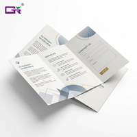 Impression de brochures pliées en trois sur papier artistique personnalisé, format A4 A5, dépliant plié, catalogue couleur