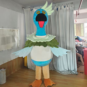 <span class=keywords><strong>Perroquet</strong></span> <span class=keywords><strong>bleu</strong></span> sur mesure Super doux en peluche mascotte Costume adulte dessin animé Animal personnage Cosplay tenue Halloween carnaval - Product Image 1