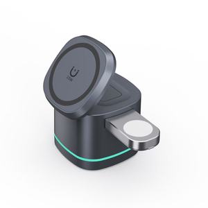 Estación de carga de teléfono 3 en 1 de 15W con cargador seguro inalámbrico rápido magnético Soporte 3 en 1 para teléfono 15/14/13/12 - Product Image 2